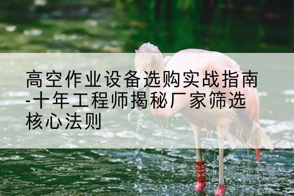 金沙剪叉式升降机厂家-高空作业设备选购实战指南-十年工程师揭秘厂家筛选核心法则